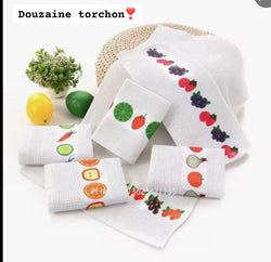 lot de 12 torchons en Cotton