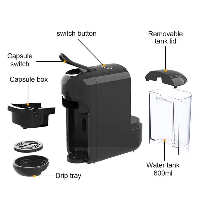 Machine à Café multifonction 4en1 , 0.6L, 1450W