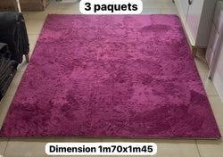 Lot de 10 dalles de moquette- Puzzle en peluche - Avec bordure - 30 x 30 cm - Pour salon et chambre
