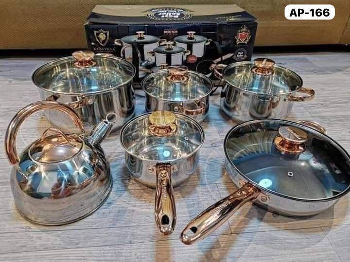 Ensemble Bols Batterie Cuisine Inox Lourd 12 pièces