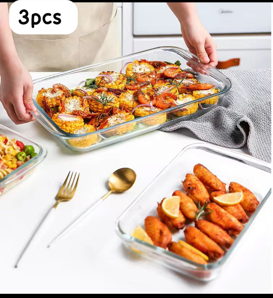 Assiette de cuisson en verre transparente, plaque rectangulaire de mm, pour la cuisine