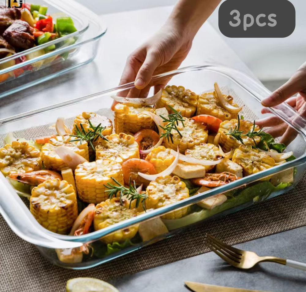 Assiette de cuisson en verre transparente, plaque rectangulaire de mm, pour la cuisine