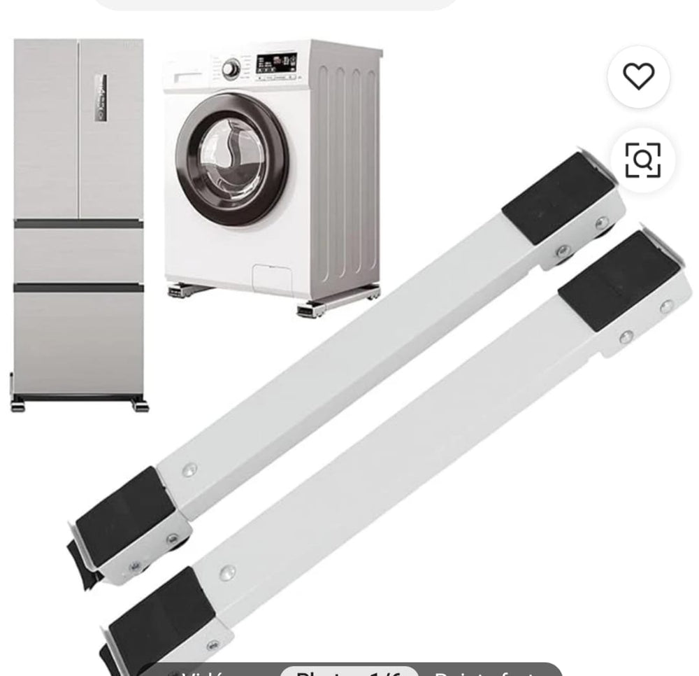 Lot de 2 Rouleaux D'appareils Robustes, Base Mobile Extensible pour Machine à Laver, Déplacez