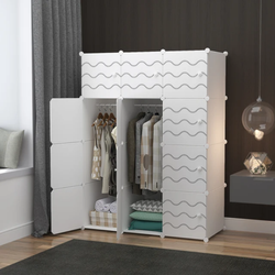 Armoire 3 Battants Plastique Blanc - Penderie