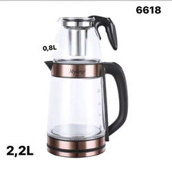 Ensemble Plaque Chauffante Bouilloire ou Chauffe Eau Electrique en Inox 2L