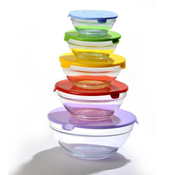 Set de 5 Bols en Verre - Rouge