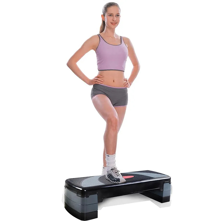 Fitness Aérobic Step Gris et Noir