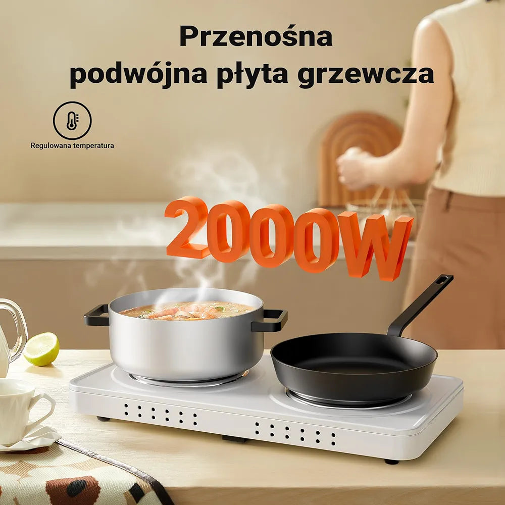 RECHAUD A DEUX FEU 2 Plaques de Cuisson Électrique -
