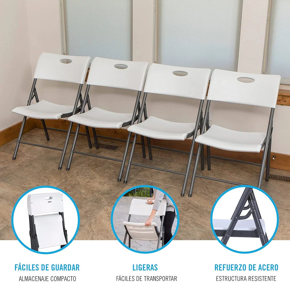 Chaise pliante blanche