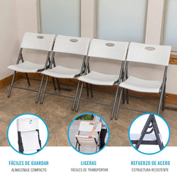 Chaise pliante blanche