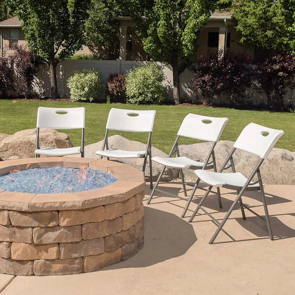 Chaise pliante blanche