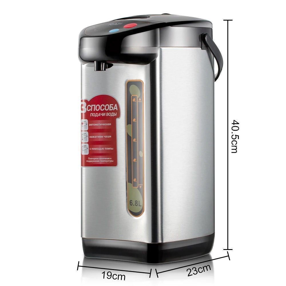 Thermos Isotherme à chaud - 6,8Litres - Inox saine et naturelle.
