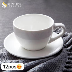 Ensemble 6 tasse avec sou tasse blanc