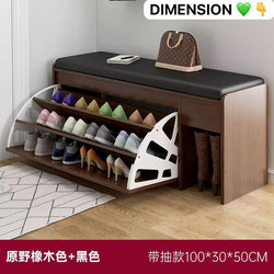 Meuble À Chaussures en Bois À Rabat, Meuble De Rangement, Banc À Chaussures, Banquette Rembourrée.