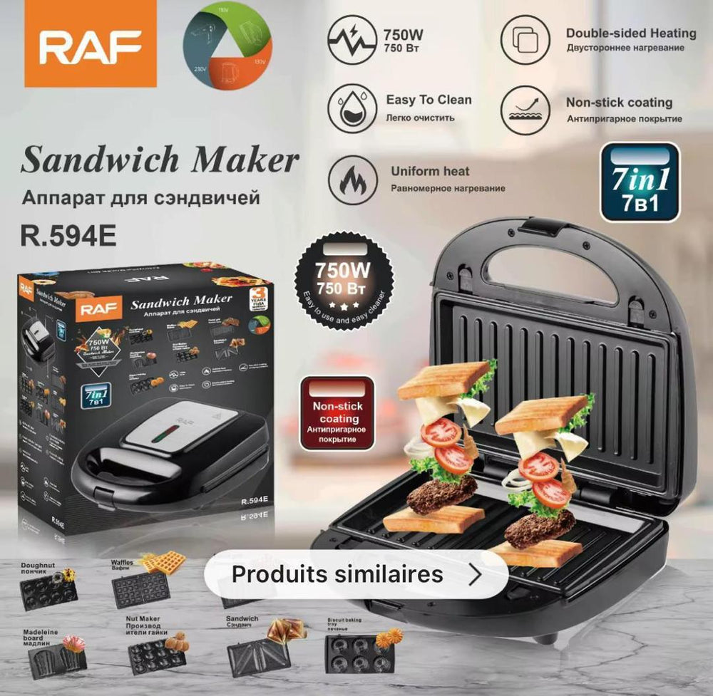 RAF MACHINE À Gauffre (gaufrier) - Sandwich Maker 7a1 Marque:RAF|Autres produits par RAF