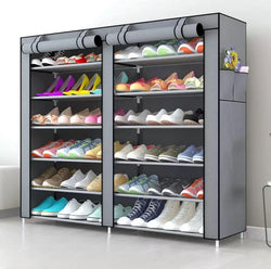 Armoire de Rangement de Chaussures - 36 Paires - Rouge
