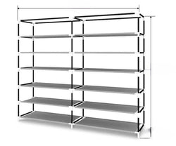 Armoire de Rangement de Chaussures - 36 Paires - Rouge