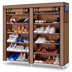 Armoire de Rangement de Chaussures - 36 Paires - Rouge