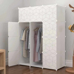 Armoire 3 Battants Plastique Blanc - Penderie