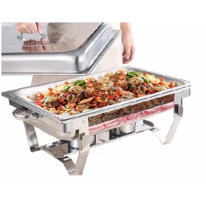 CHAFING DISH -RÉCHAUD CHEF - RÉCHAUFFEUR ALIMENTAIRE EN ACIER INOXYDABLE