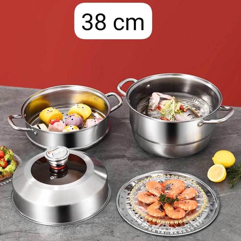 COUSCOUSSIER Marmite/cuiseur vapeur, marmite à soupe 38cm