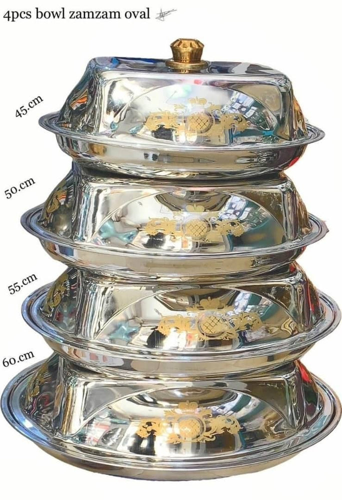 ensemble 4 bols en inox - couvercle