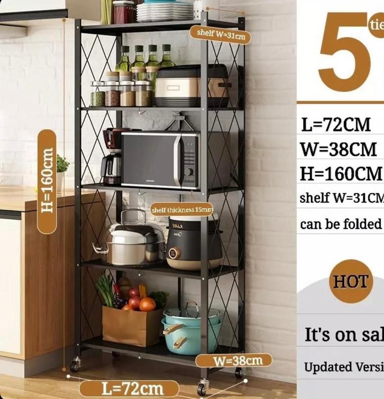 Étagère de rangement , Étagère Pliante, Support 5 niveaux
