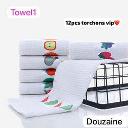 lot de 12 torchons en Cotton