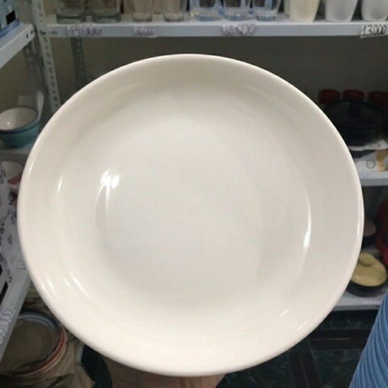 mini Assiettes Rondes - Porcelaine - Blanc