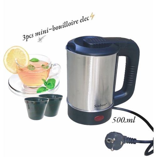Mini Bouilloire ou Chauffe Eau Electrique en Inox 500ml
