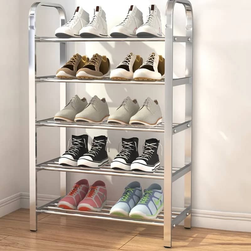 Rangement de chaussures en métal 5 niveaux