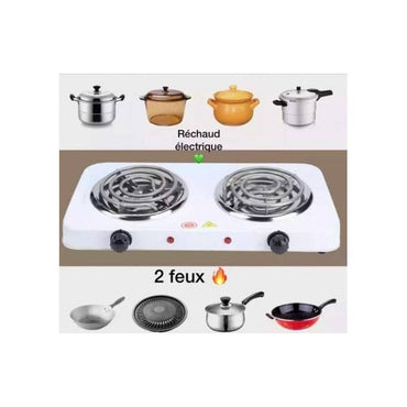 Réchaud - Plaque Double feu Chauffante - 2000 W