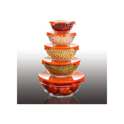 Set de 5 Bols en Verre - Rouge