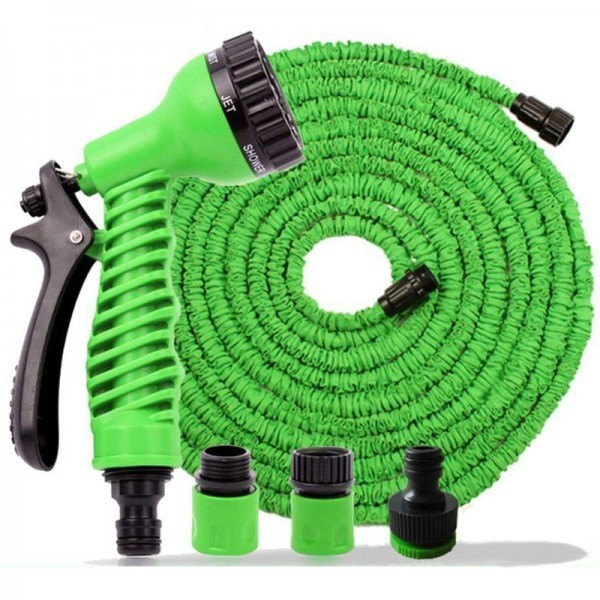 Tuyau Arrosage Extensible + Pistolet À Eau 7 Jets + Embout Universel 22.5M