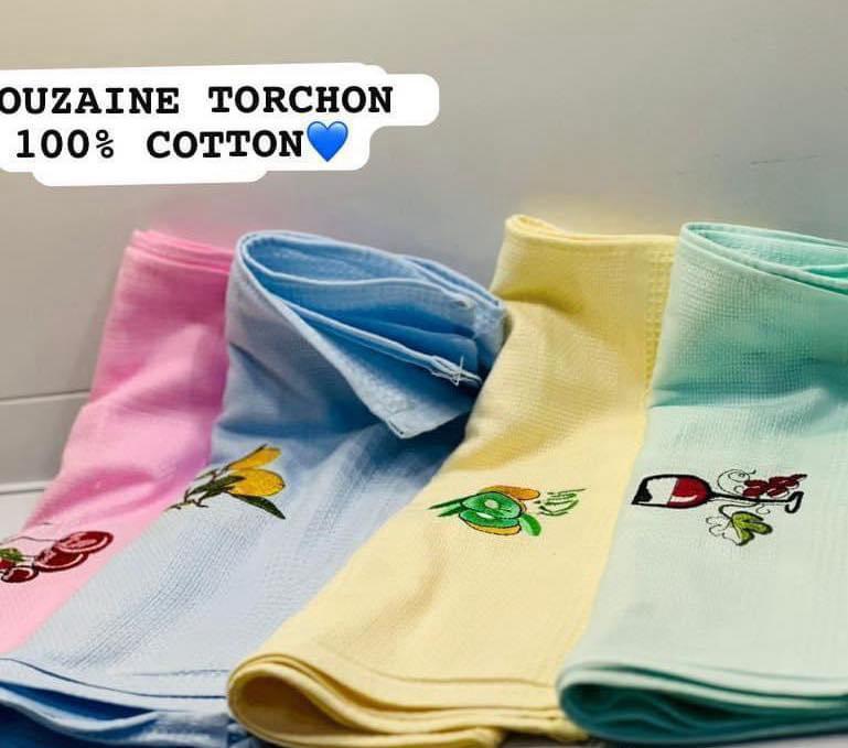 lot de 12 torchon en Cotton