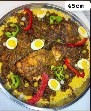 Plateau de service en Acier inoxydable 45cm