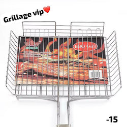 Grille Rectangulaire Barbecue - Double Face - 45 x 45cm