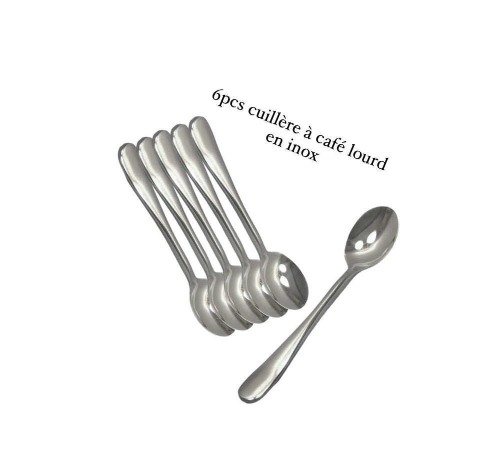 6 cuillères a Café acier inoxydable gm