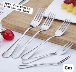Lot de 6 Fourchettes de Table - Inox