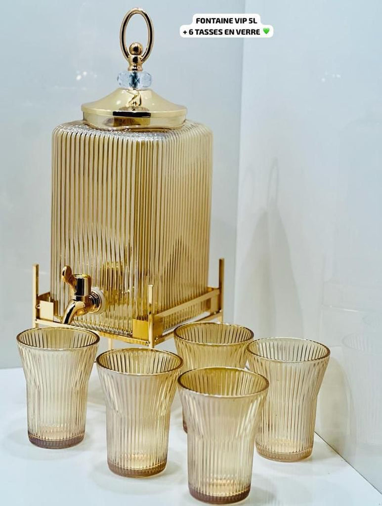 Fontaine de Jus et Eau - 2 Litres+6 verres