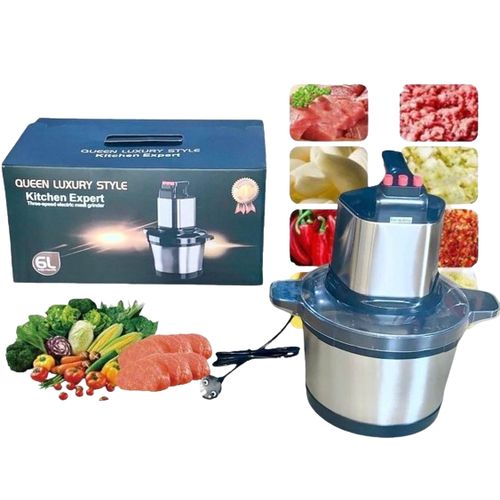 Hachoir à Viande Electrique Inox 6 Litres
