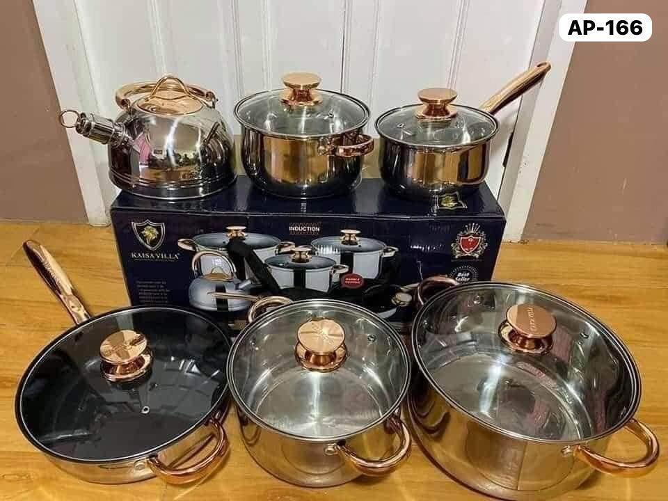 Ensemble Bols Batterie Cuisine Inox Lourd 12 pièces