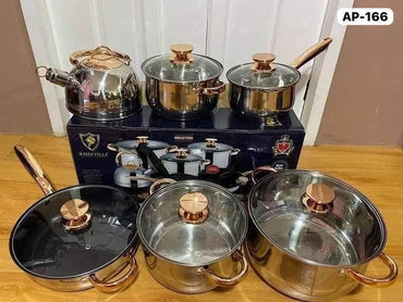 Ensemble Bols Batterie Cuisine Inox Lourd 12 pièces