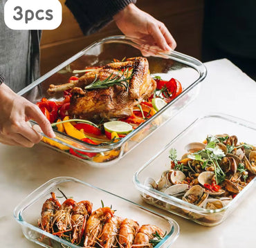 Assiette de cuisson en verre transparente, plaque rectangulaire de mm, pour la cuisine