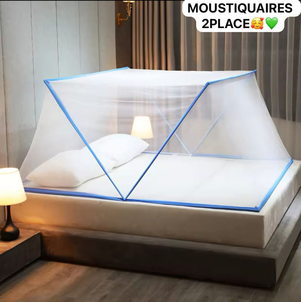 Moustiquaire Portable pliable sans fond, lit pliant, 2 places