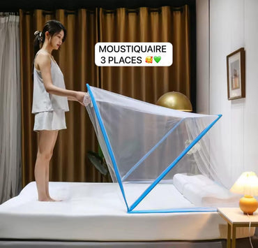 Moustiquaire 3 Places Portable pliable sans fond, lit pliant,