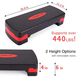 FFITNESS STEP MULTIFONCTION POUR AEROBICA ET FITNESS TAPBOARD Établi à marches réglable 2 hauteurs surface antidérapante Choix d'Amazon