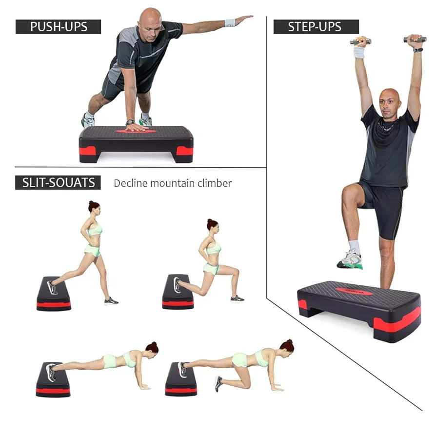 FFITNESS STEP MULTIFONCTION POUR AEROBICA ET FITNESS TAPBOARD Établi à marches réglable 2 hauteurs surface antidérapante Choix d'Amazon
