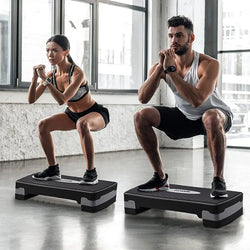 Fitness Aérobic Step Gris et Noir