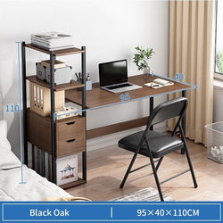 Table De Bureau - Table D'études avec Étagères de rangement et tiroirs